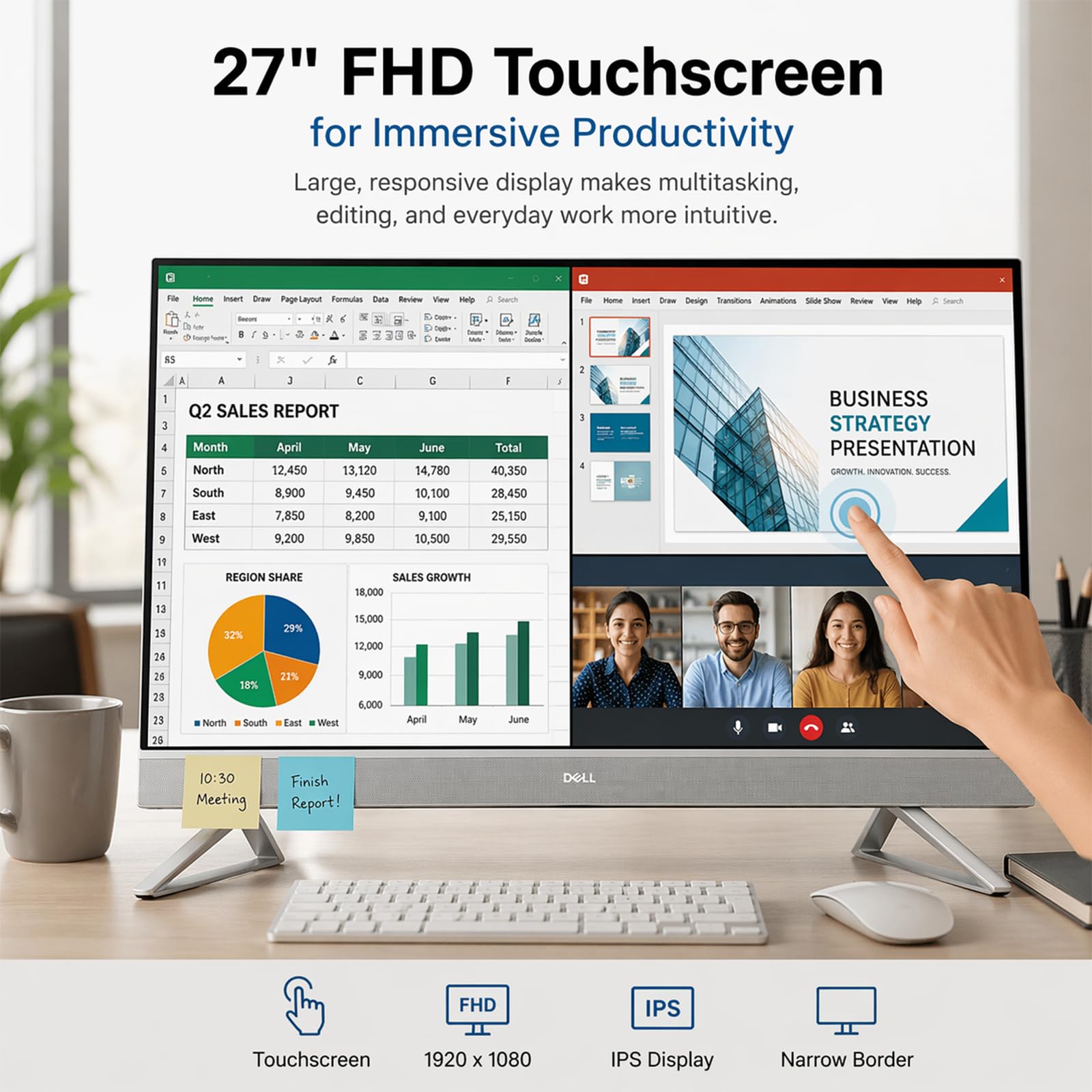Amazon.com: Dell 27 Inch All-in-One Desktop, Intel Core 7 150U